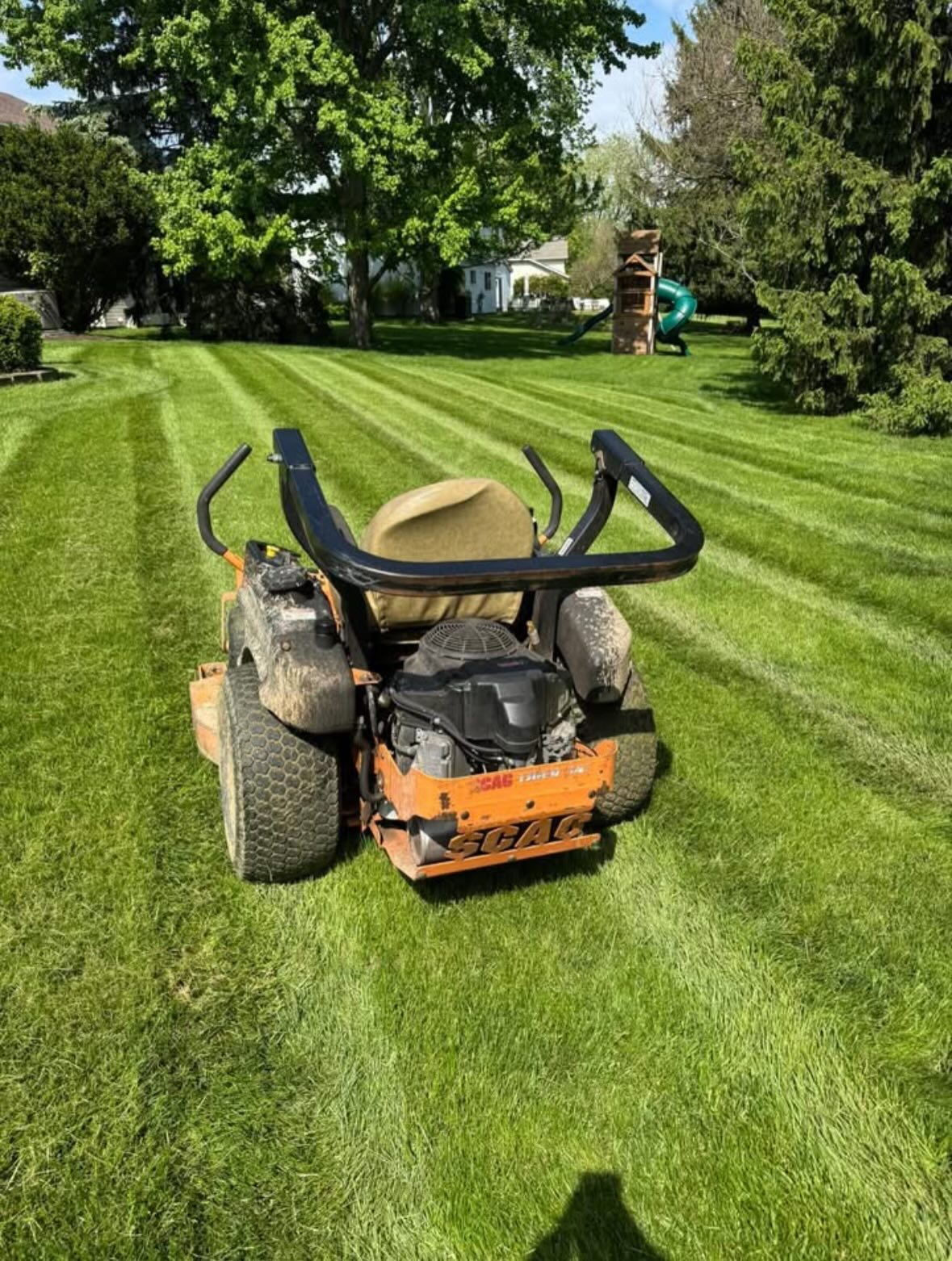 Striped cut on a family lawn — Charlotte, NC