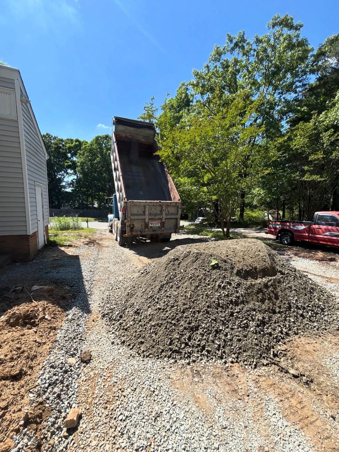 Gravel delivery & driveway prep — Charlotte metro