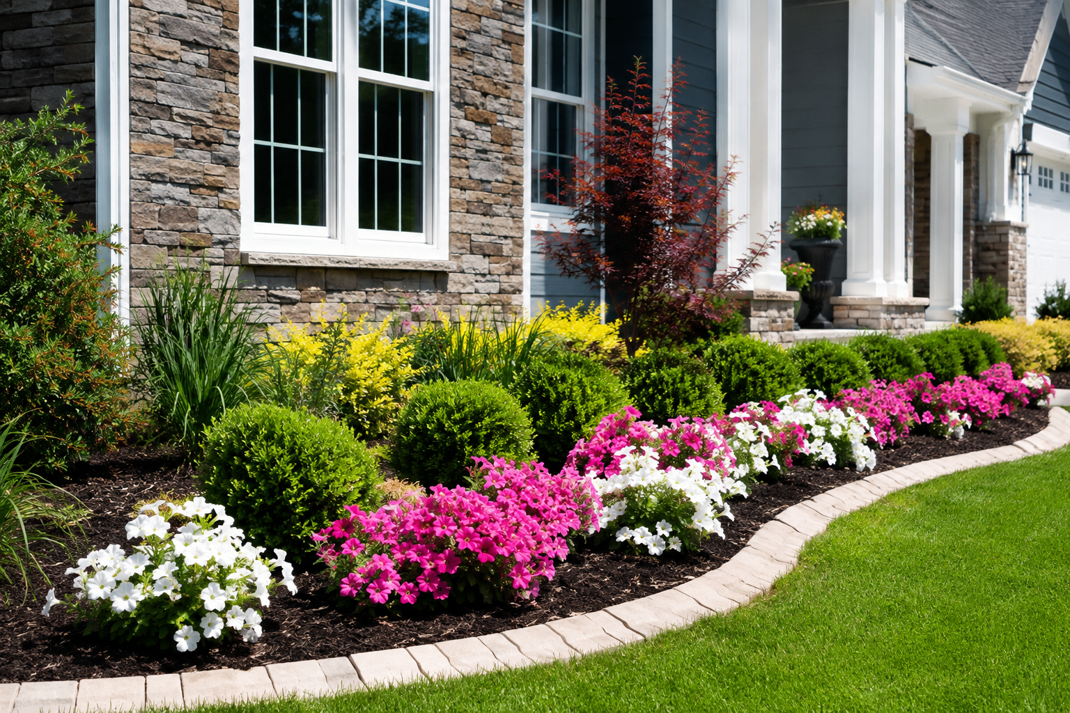 Fresh mulch & bed edging — Charlotte, NC